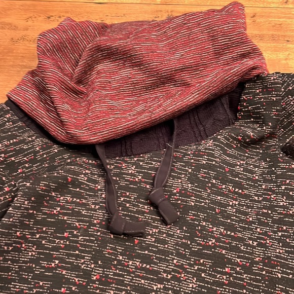 Ruelle cowl neck sweater dress black/red - Picture 2 of 3